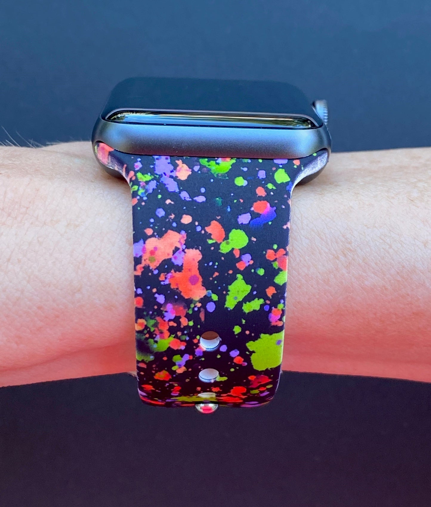 Halloween Neon Splatter Apple Watch Band