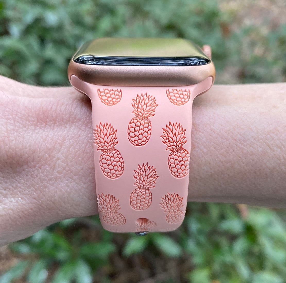 Pineapple Apple Watch Silicone Engraved Band Lux Bands Shop