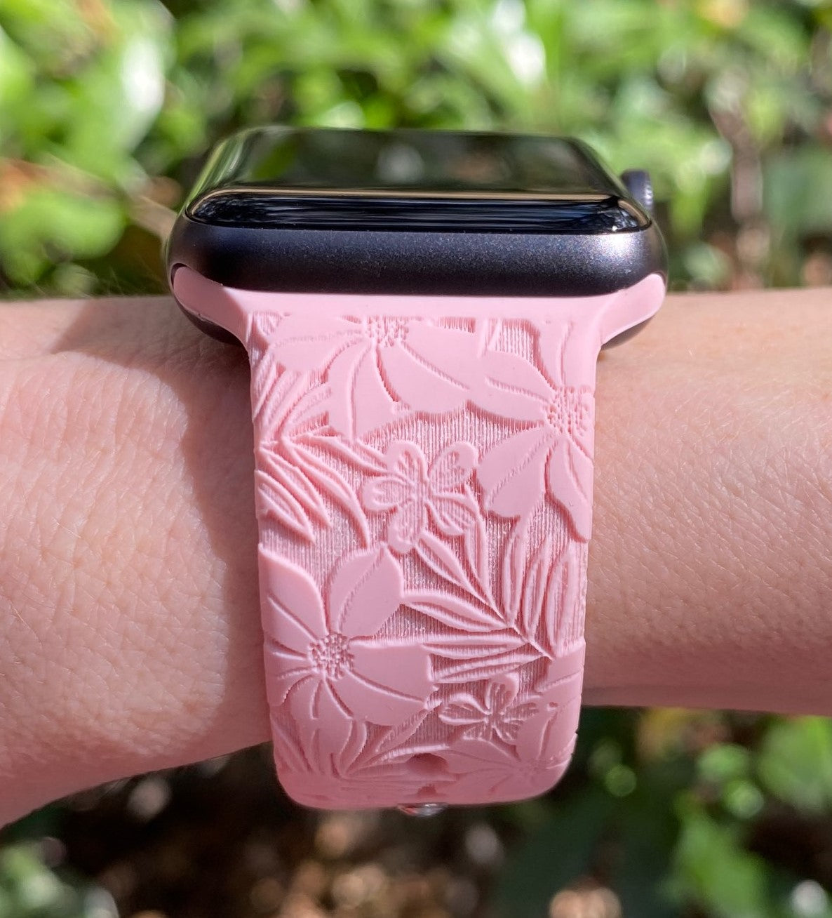 Pink Hibiscus Apple Watch Band