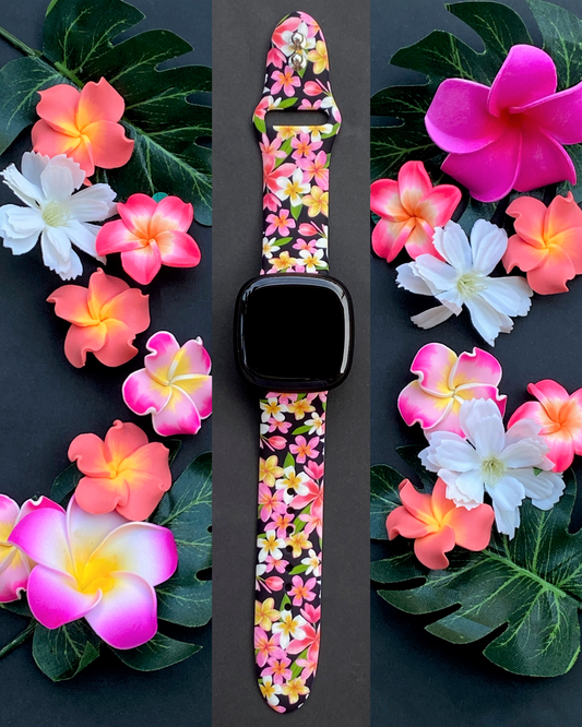 Plumeria Fitbit Versa 3/Versa 4/Sense/Sense 2 Watch Band