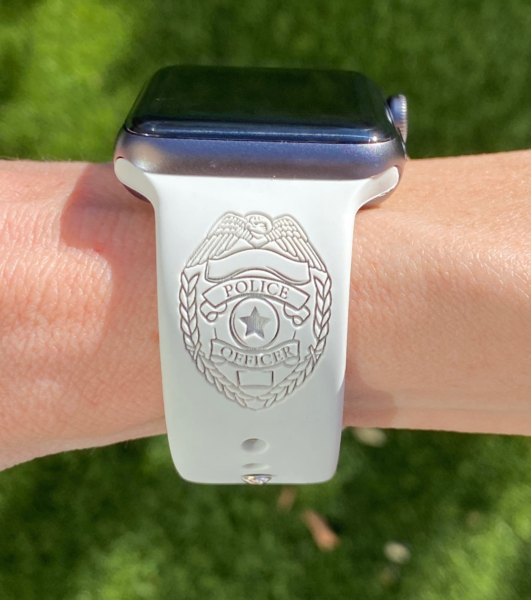 Police Apple Watch Engraved Band – Lux Bands Shop