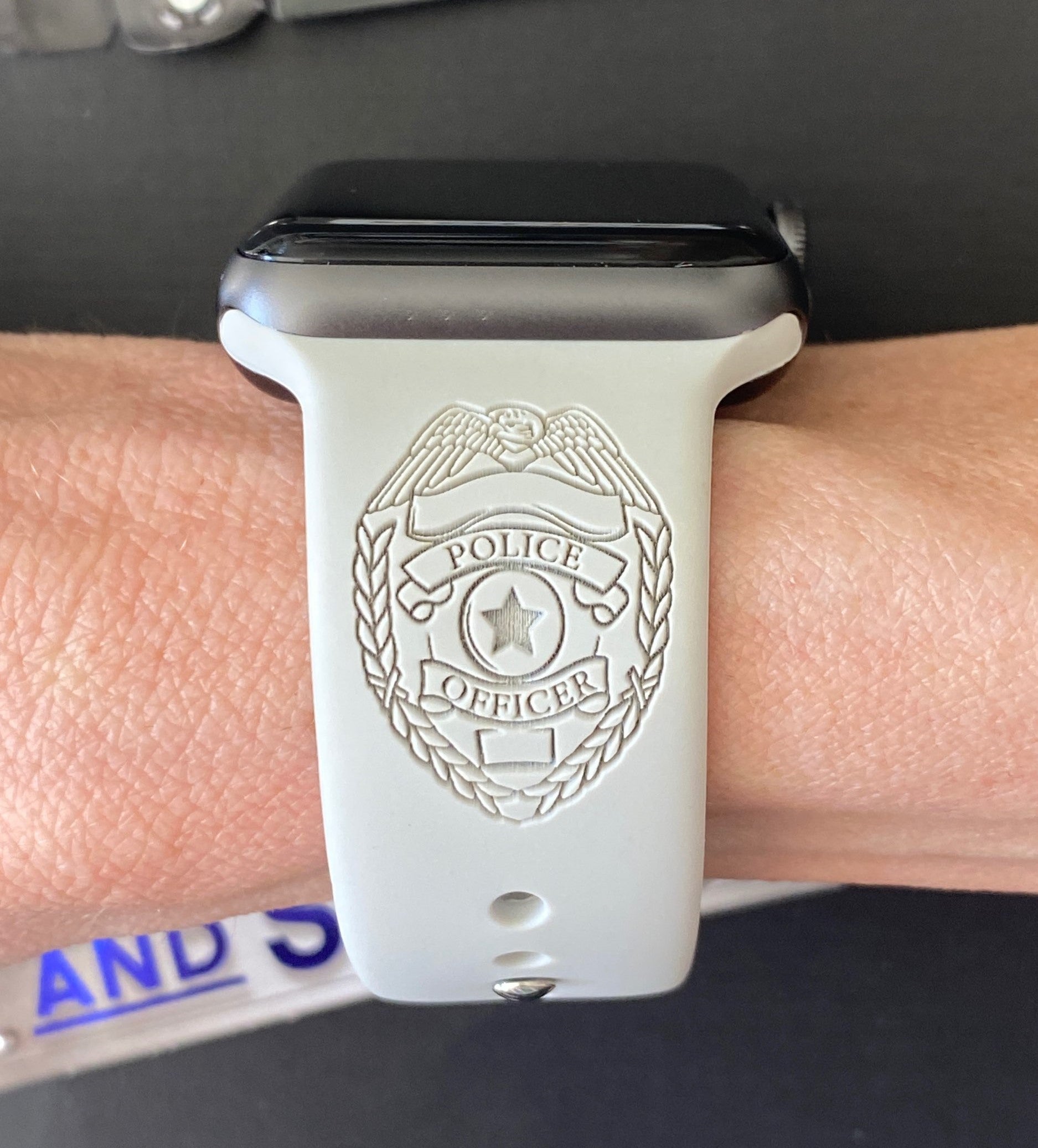 Police Apple Watch Engraved Band – Lux Bands Shop