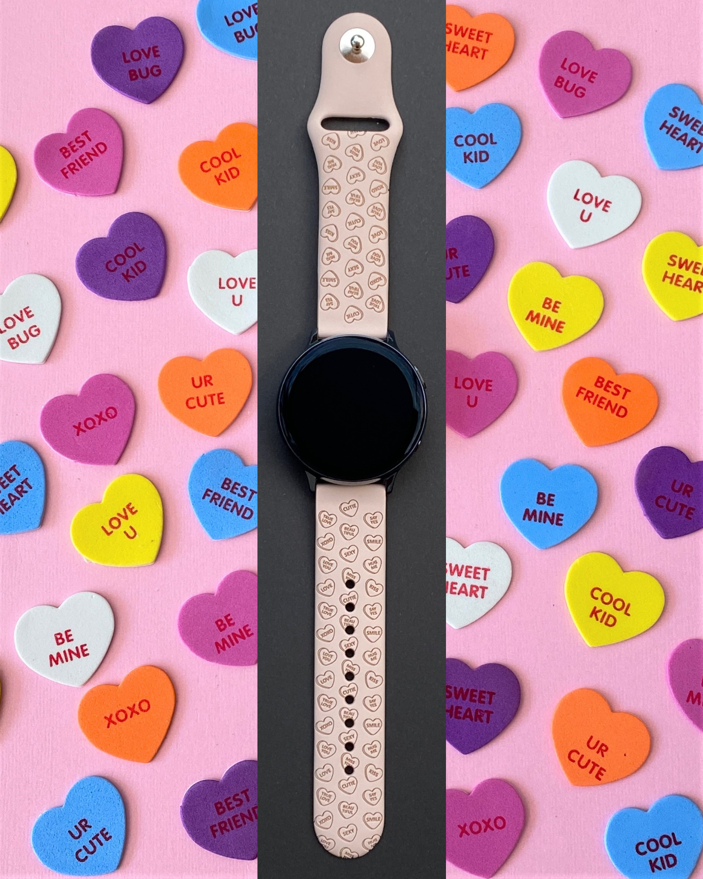 Candy Hearts 20mm Samsung Galaxy Watch Band