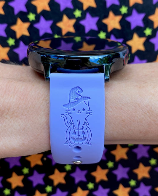 Halloween Cat 20mm Samsung Galaxy Watch Band