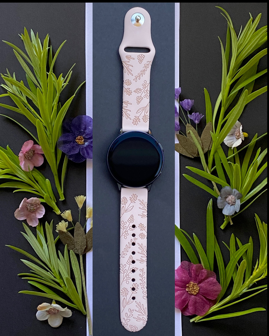 Wild Flowers 20mm Samsung Galaxy Watch Band