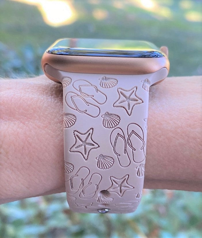 Sandals Apple Watch Silicone Engraved Band – Lux Bands Shop