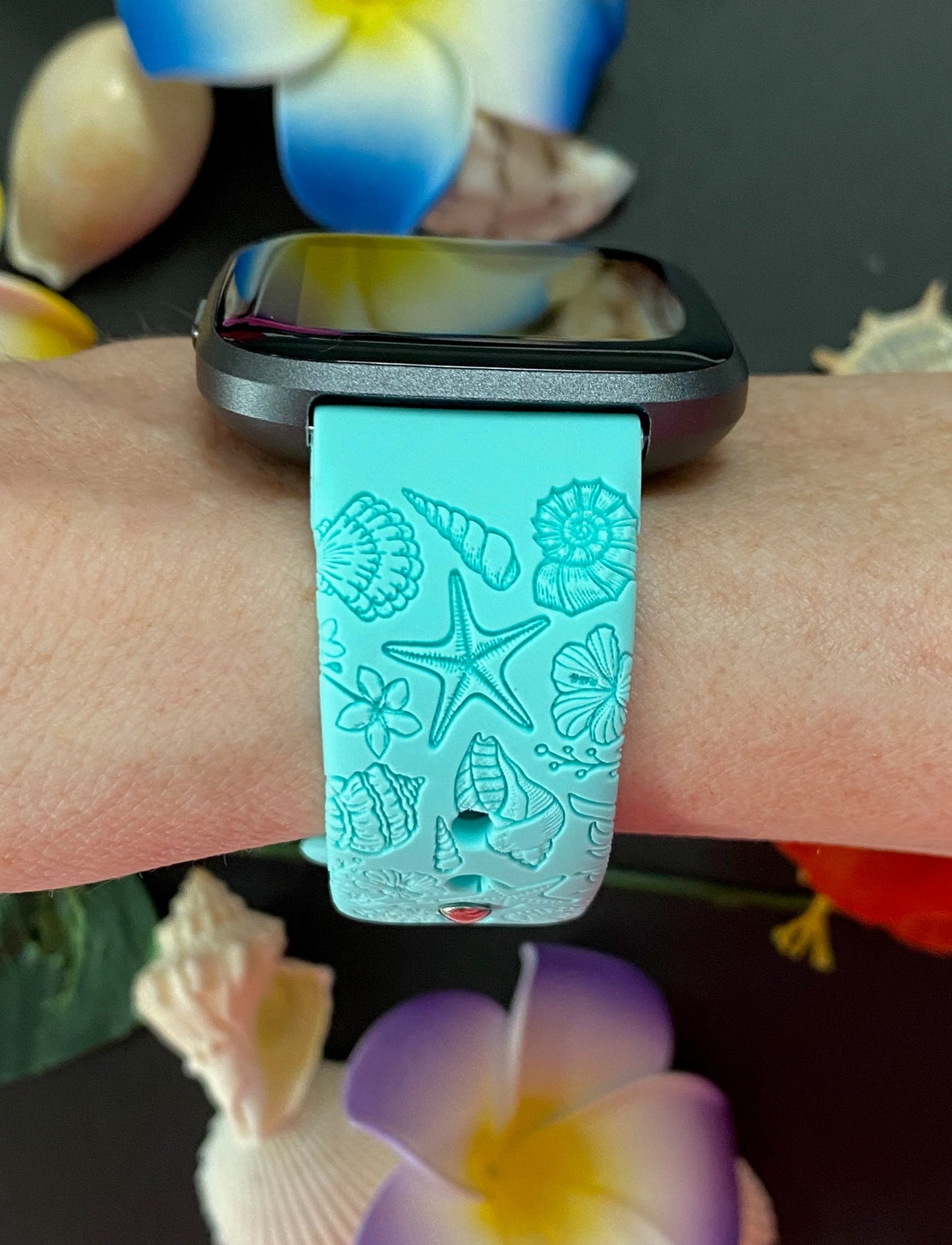 Seashell and Flowers Fitbit Versa 1/2 Watch Band