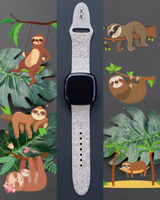 Sloth Fitbit Versa 3/Versa 4/Sense/Sense 2 Watch Band