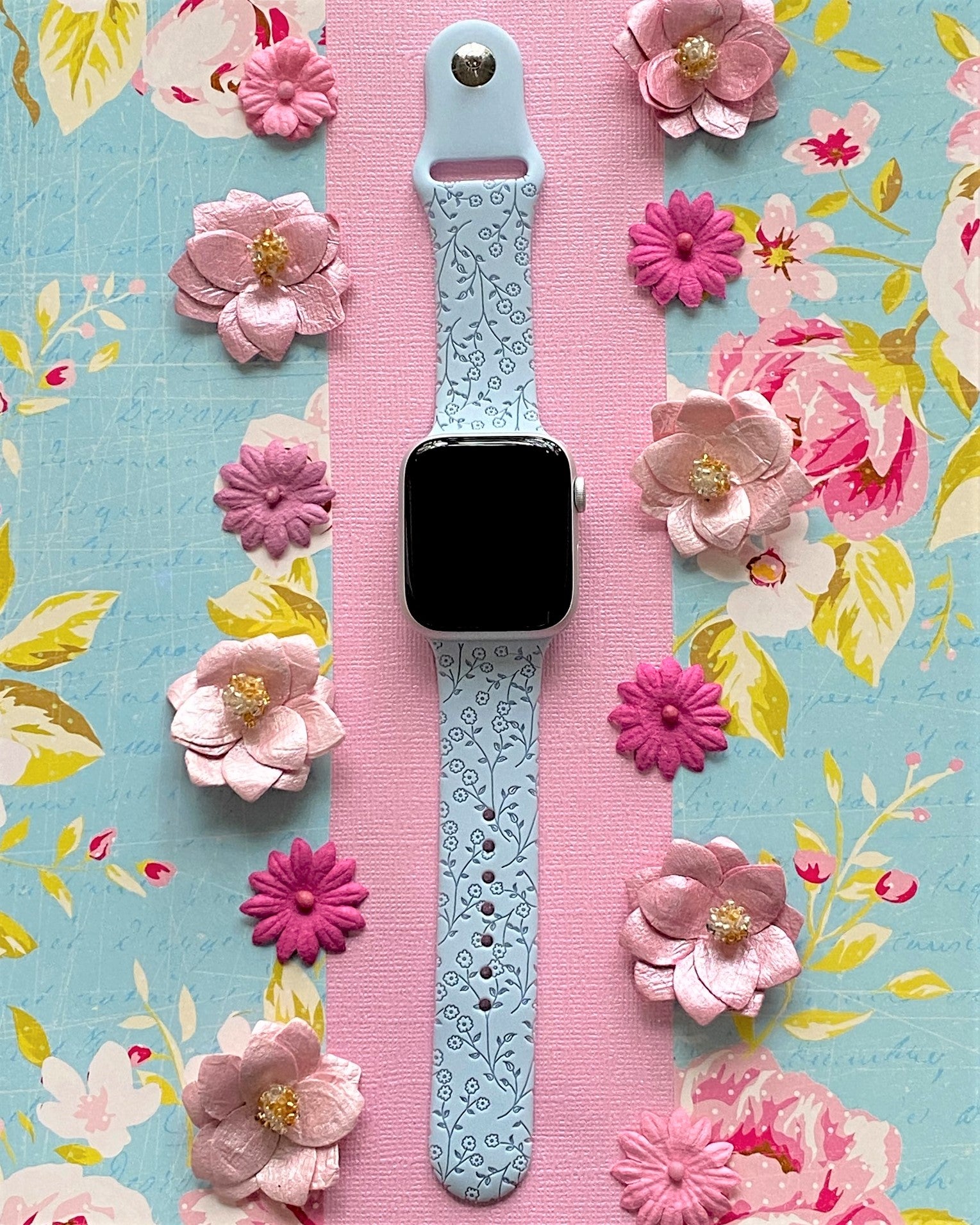 Spring Flower Watch Band For Apple Watch
