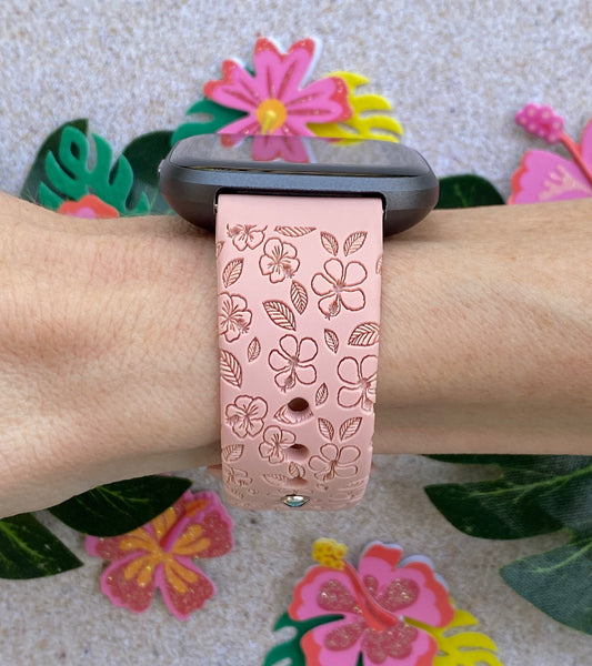 Tropical Hibiscus Fitbit Versa 1/2 Watch Band