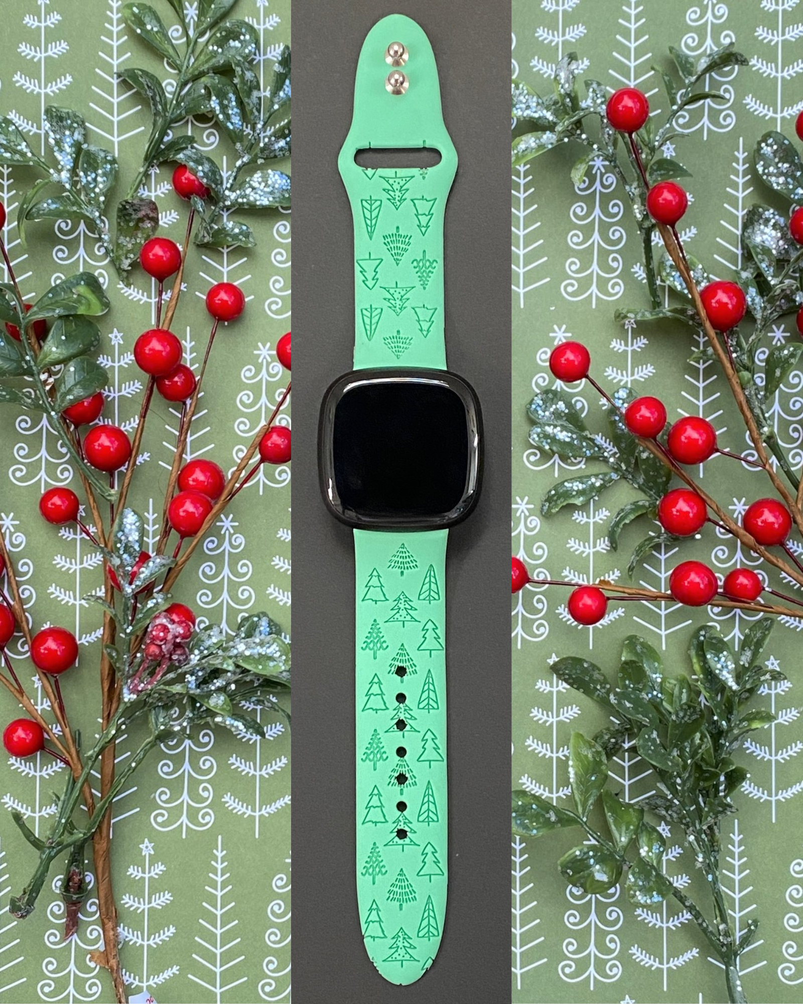 Fitbit versa holiday bands best sale