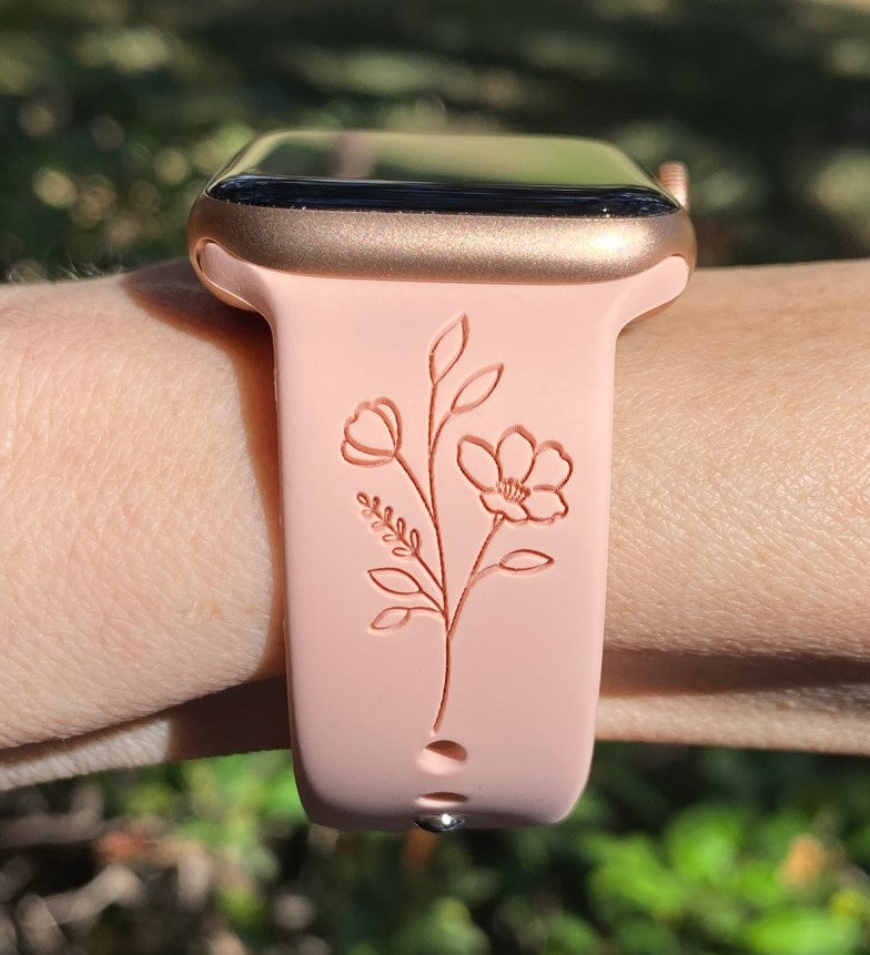 Herb Garden Watch Band Silicone Laser Engraved Apple Watch -  Finland