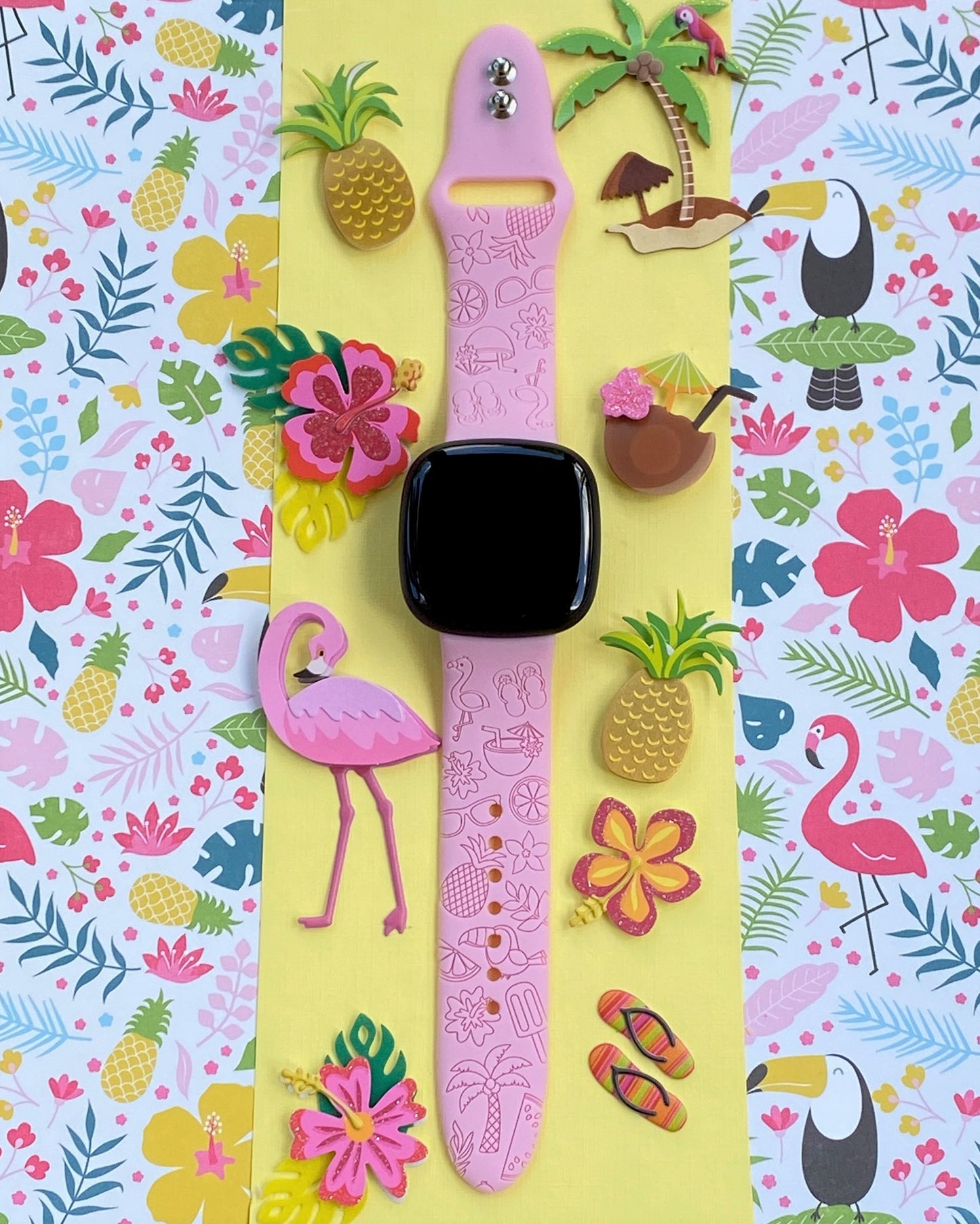 Tropical Summer Fitbit Versa 3/Versa 4/Sense/Sense 2 Watch Band