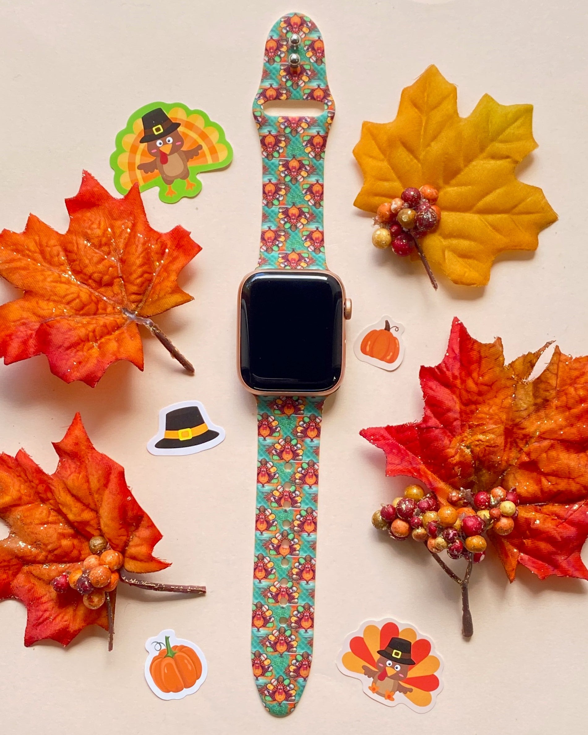 Turkey Thanksgiving Apple Watch Silicone Band Lux Bands Shop