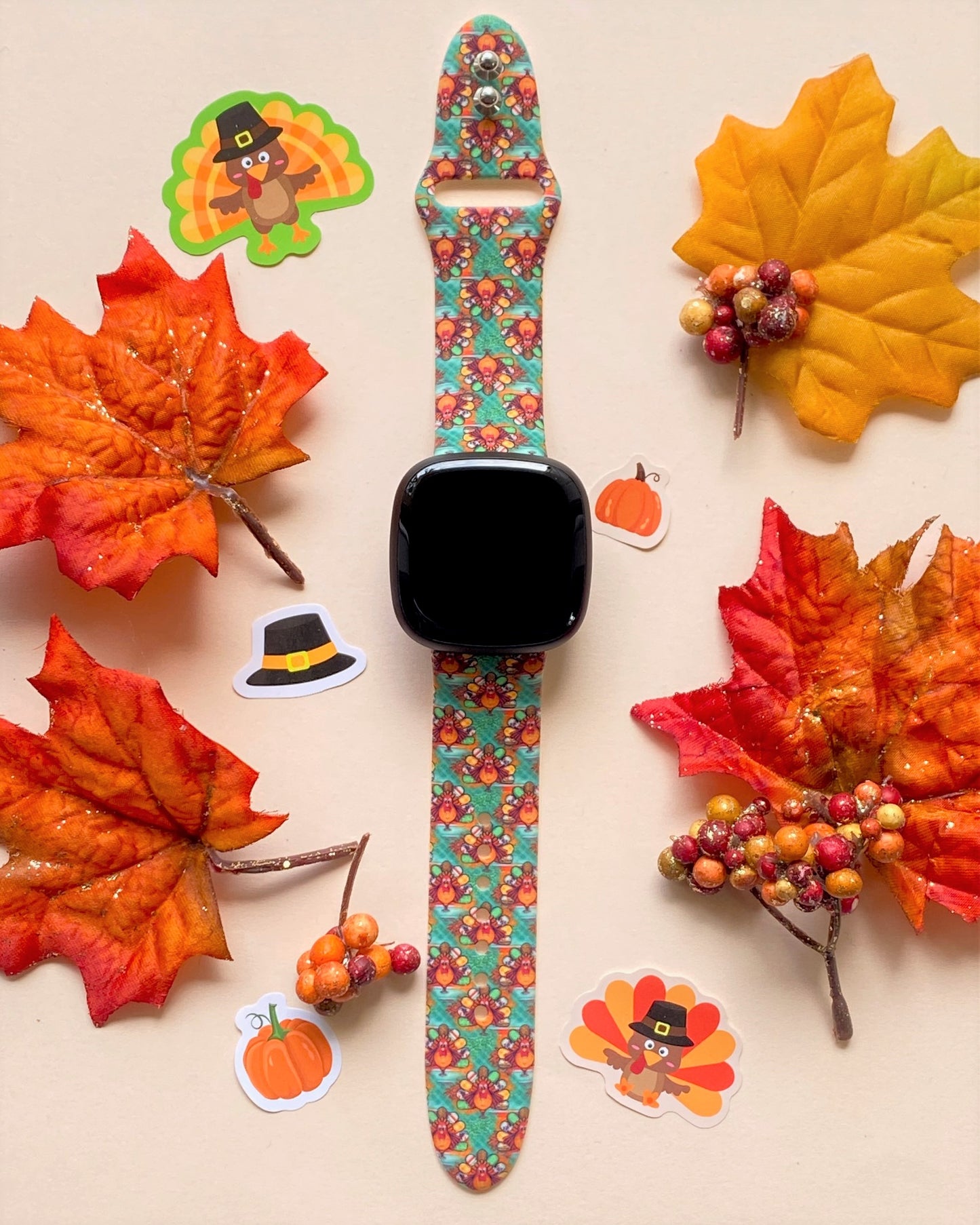 Turkey Thanksgiving Fitbit Versa 1/2 Watch Band