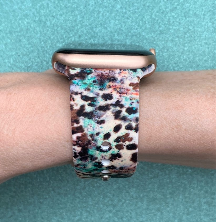 Leopard Serape Apple Watch Silicone Band Lux Bands Shop