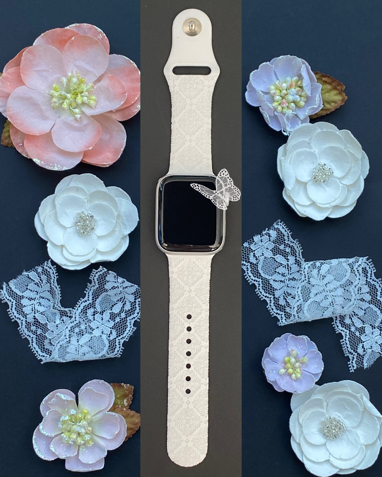 White Lace Apple Watch Band
