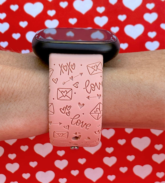 Xoxo Valentines Fitbit Versa 3/Versa 4/Sense/Sense 2 Watch Band