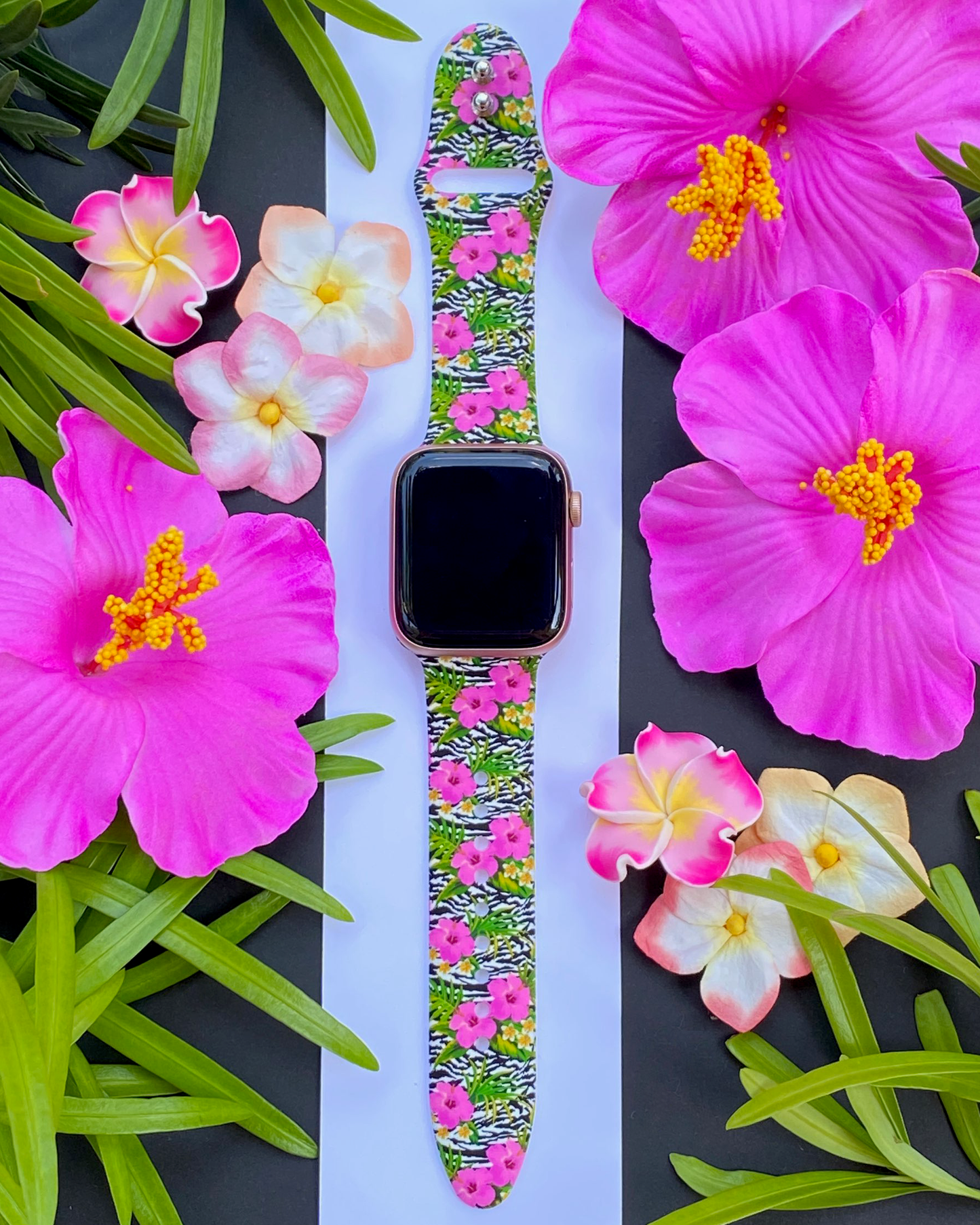 Tropical Zebra Apple Watch Band