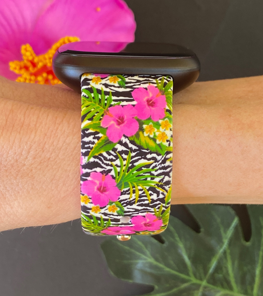 Tropical Zebra Fitbit Versa 3/Versa 4/Sense/Sense 2 Watch Band