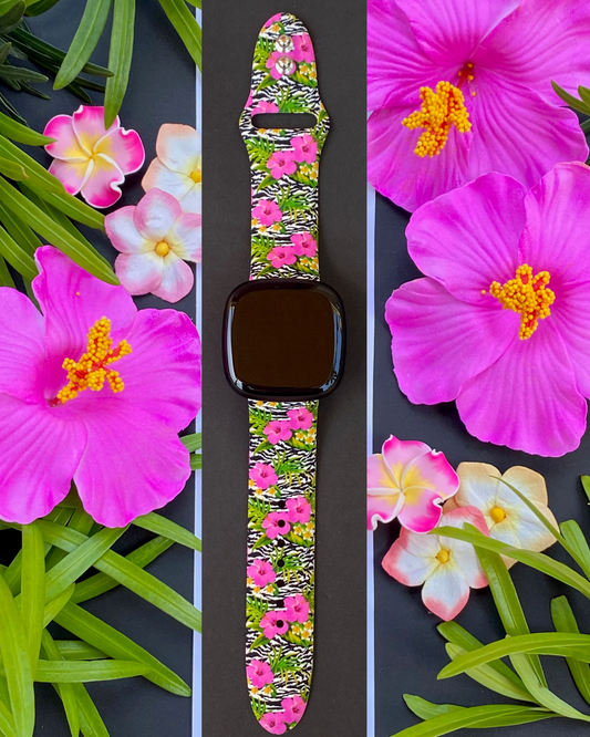 Tropical Zebra Fitbit Versa 3/Versa 4/Sense/Sense 2 Watch Band